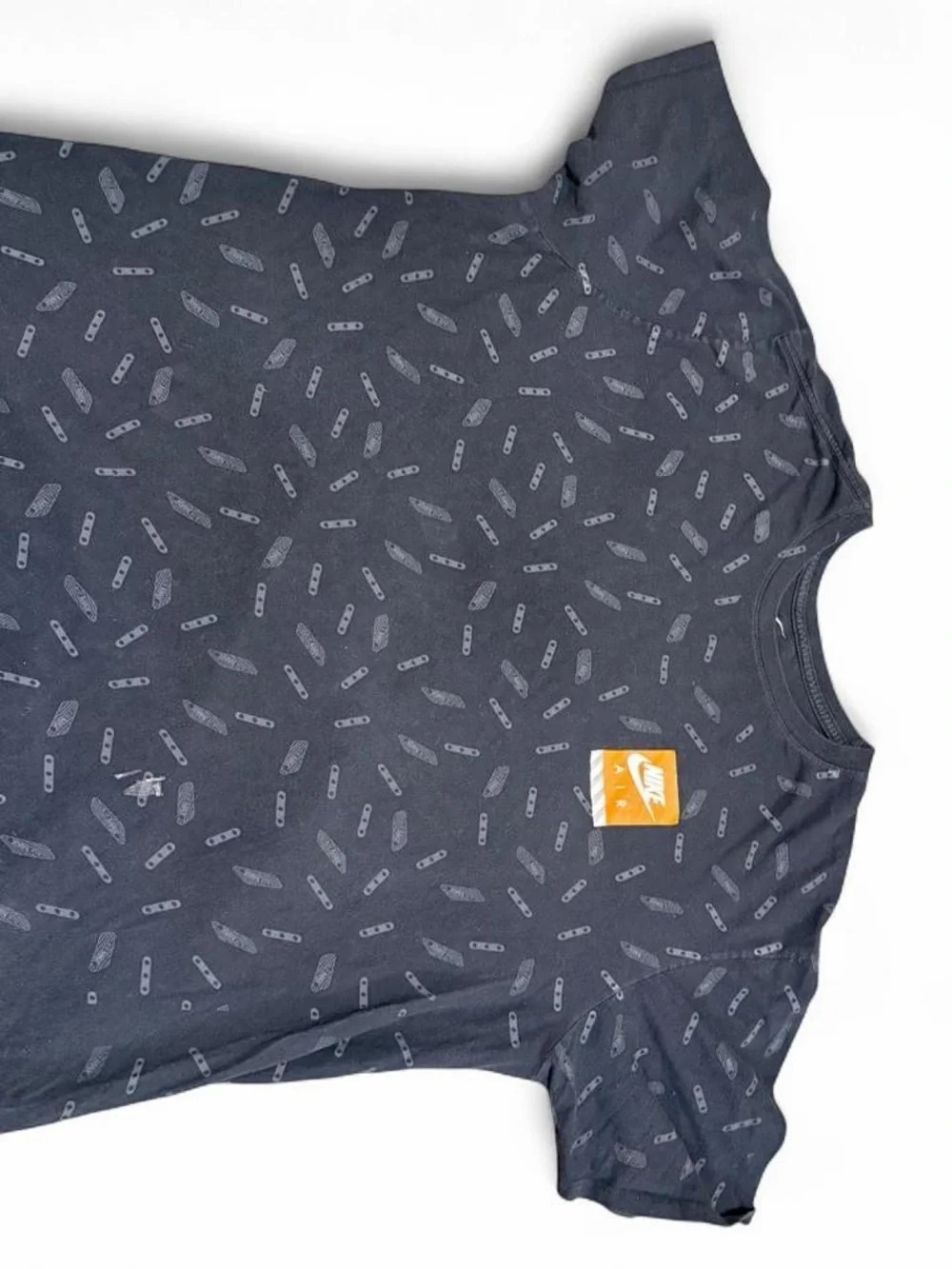 Nike Navy and Orange Skate Graphic Tee